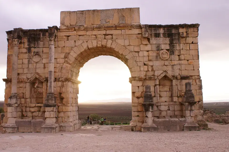 Vue du site archéologique de Volubilis